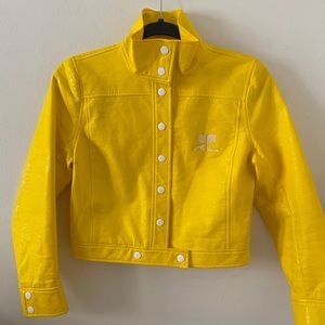 COURREGES LEMON PATENT JACKET